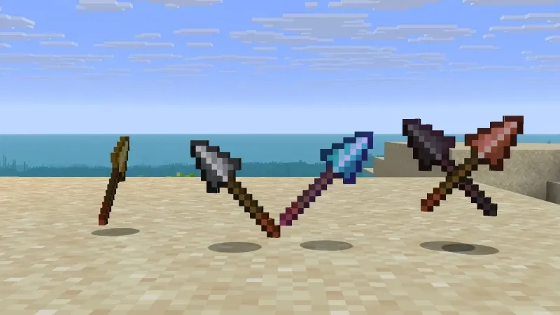 Trong phiên bản Minecraft 1.21.131 Cải tiến & sửa lỗi vũ khí Spear (Giáo) để cẩn bằng lại GamePlay