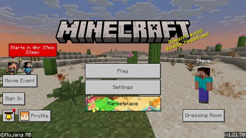 Minecraft 1.21.70