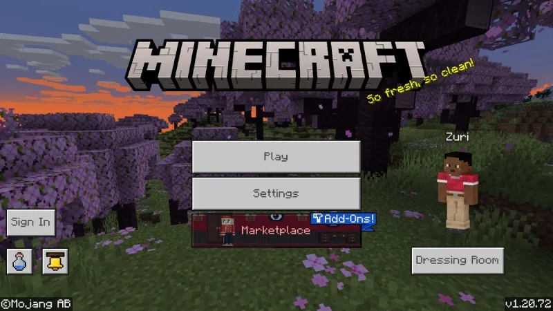 Minecraft 1.20.72